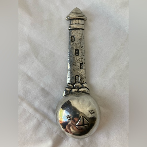 Nautical Lighthouse Pewter Measuring Spoon 1 Tablespoon - Picture 2 of 8